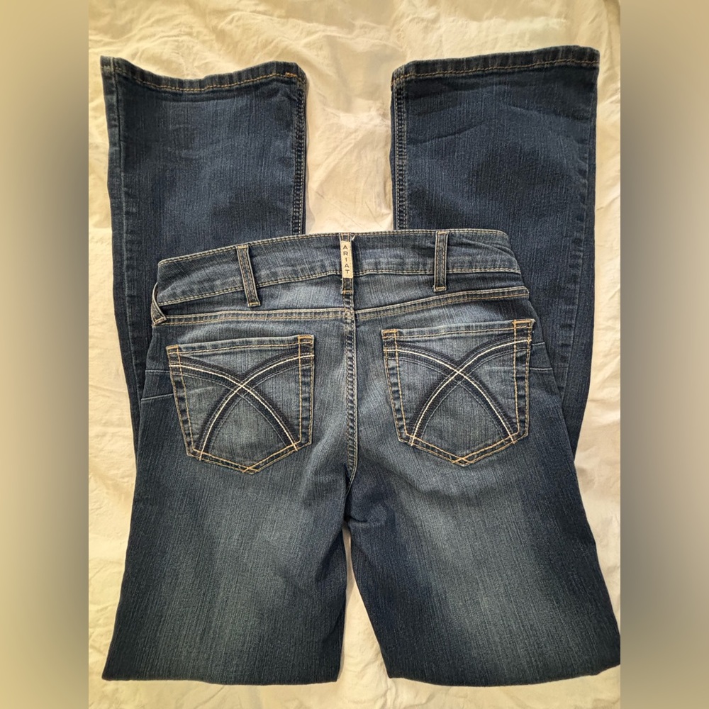 Ariat perfect rise straight leg jeans.